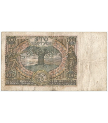 Banknot 100 zł 1934 rok, seria B.Z. stan 3-