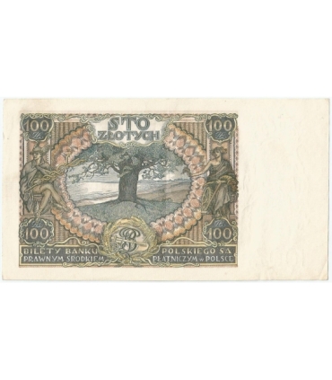 Banknot 100 zł 1934 rok, seria C.D. stan 3