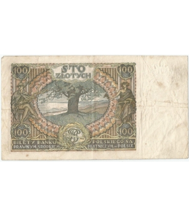 Banknot 100 zł 1932 rok, seria A.E. stan 3-