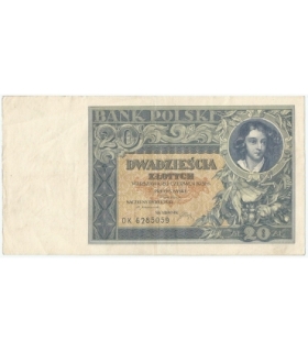 20 złotych 1931, seria D.K., stan 3