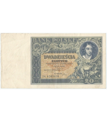20 złotych 1931, seria D.K., stan 3