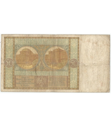 50 złotych 1929 r. stan 4+, seria DD.