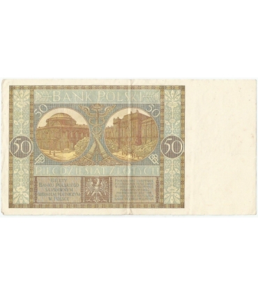 50 złotych 1929 r. stan 3, seria EC.