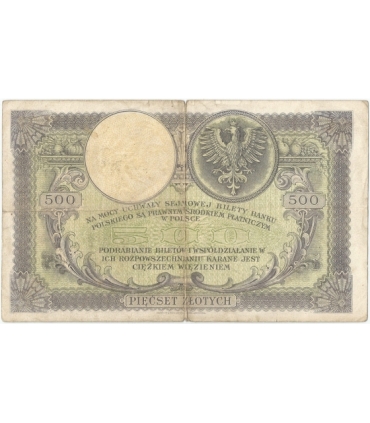 500 zł Kościuszko 1919, seria. SA., stan 4