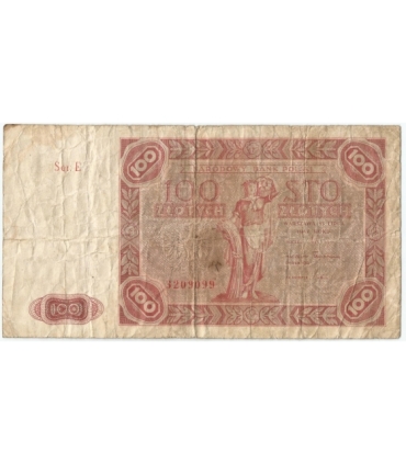 100 złotych 1947, Ser. E, stan 4-