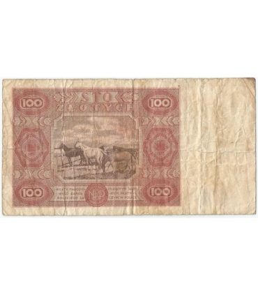 100 złotych 1947, Ser. E, stan 4-