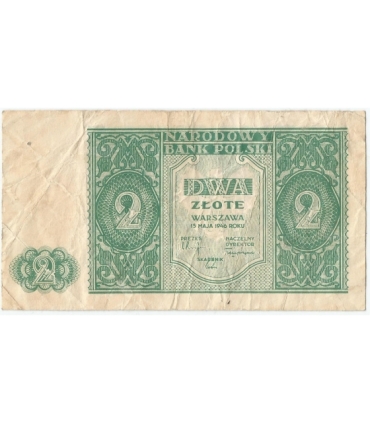 2 złote 1946, Zielony, stan 3-/4+
