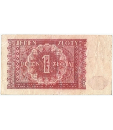 Banknot 1 złoty 1946 rok - stan 4+