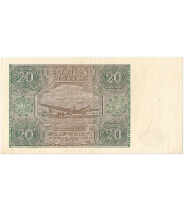 20 złotych 1946, Ser. F, stan 2+