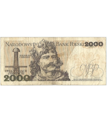 2000 zł Mieszko i Chrobry, 1977, seria C, stan 3-/4+