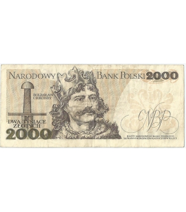 2000 zł Mieszko i Chrobry, 1977, seria B, stan 3-/4+