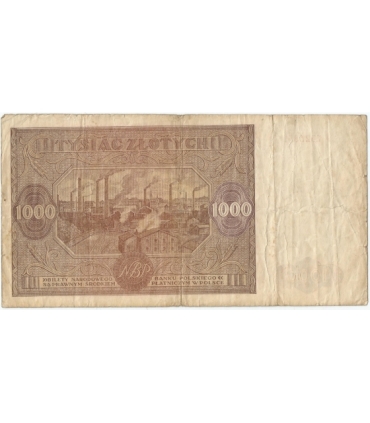 1000 zł, 1946, stan 3, seria D 5680415