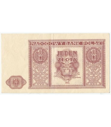 Banknot 1 złoty 1946 rok - stan 3