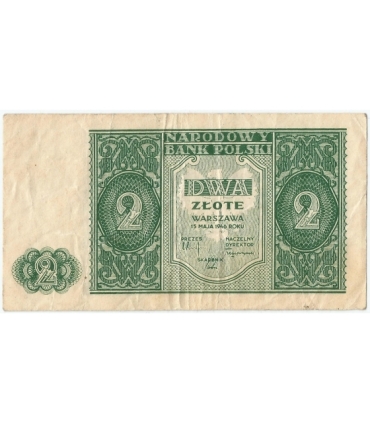 2 złote 1946, Zielony, stan 3-