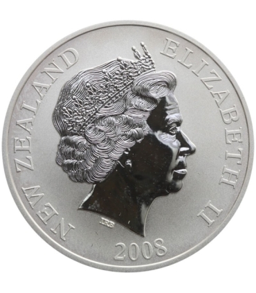 Nowa Zelandia, 1 dolar Ptak Kiwi 2008 Ag 999, certyfikat