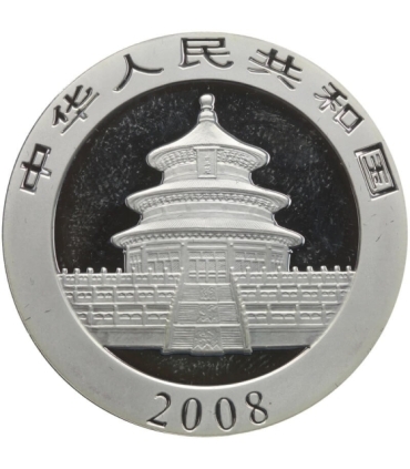 Chiny 10 YUANÓW 2008 Panda 1 uncja Ag 999, certyfikat