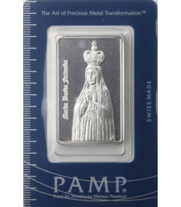 Sztabka - Matka Boska Fatimska PAMP, Srebro Ag999, 1 uncja