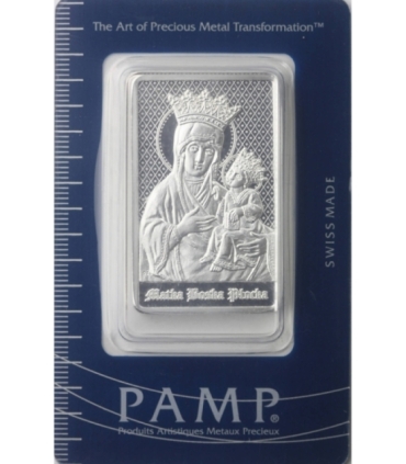 Sztabka - Matka Boska Płocka, PAMP, Srebro Ag999, 1 uncja