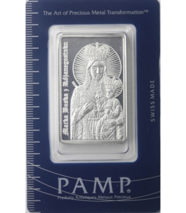 Sztabka - Matka Boska z Różanegostoku, PAMP, Srebro Ag999, 1 uncja