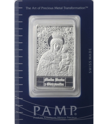 Sztabka - Matka Boska z Gietrzwałdu, PAMP, Srebro Ag999, 1 uncja