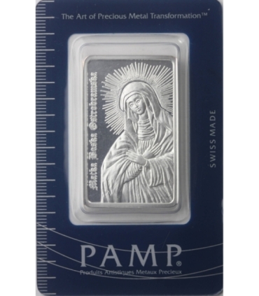 Sztabka - Matka Boska Ostrobramska, PAMP, Srebro Ag999, 1 uncja