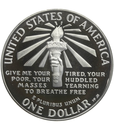 USA 1 dolar, 1986, Ellis Island, stan 1-