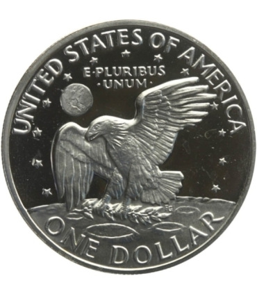 USA 1 dolar, 1972 S, Srebrny dolar Eisenhowera, stan 1-