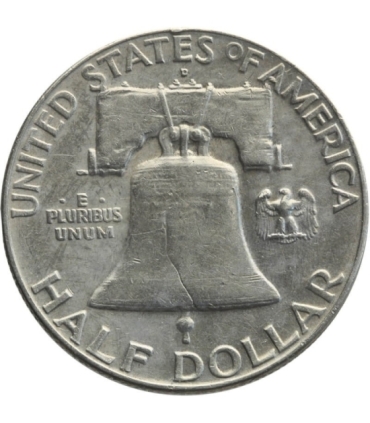 USA, 1/2 dolara 1963 - Franklin, st. 3/3+