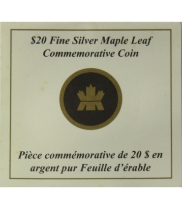 Kanada 20 dolarów, 2011 Liście klonowe, srebro Ag999, certyfikat