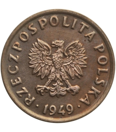 5 groszy 1949, brąz, mennicza stan 1-, piękna