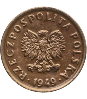 5 groszy 1949, brąz, 1-, ładna