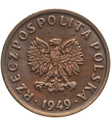 5 groszy 1949, brąz, mennicza stan 1/1-, piękna