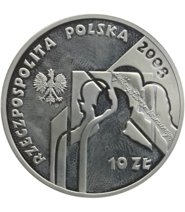 10 zł, Sybiracy, moneta z cyrkonią, rok emisji 2008, opalcowana