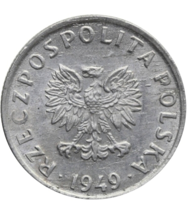 5 groszy 1949, aluminium, 2+