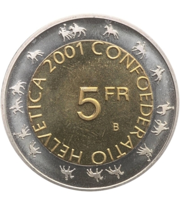 Szwajcaria 5 franków, 2001 Święto Sechseläuten w Zurychu