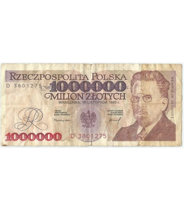 1000000zł Władysław Reymont 1993, seria D, stan 3-/4+