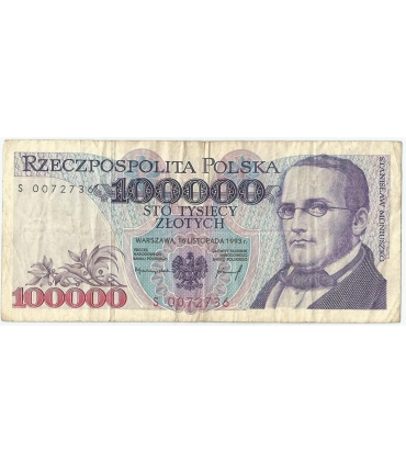 100000 zł Stanisław Moniuszko 1993, seria Y, stan 2+