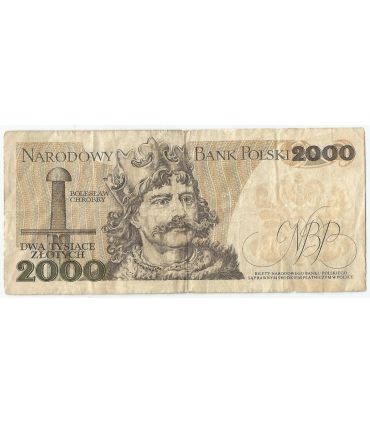 2000 zł Mieszko i Chrobry, 1977, seria P, stan 3-/4+