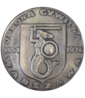 Medal XXV lat obrony cywilnej Warszawa 1951-1976