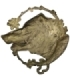Medalion Głowa dzika z rogiem myśliwskim, 560g, 16.5 cm