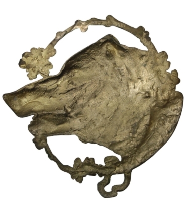 Medalion Głowa dzika z rogiem myśliwskim, 560g, 16.5 cm