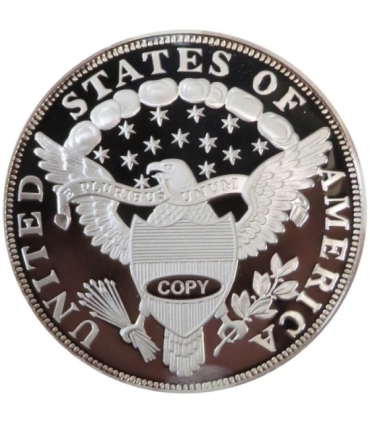 Replika / Kopia. USA 1$ srebrny "Dexter" 1804, srebro Ag999, 20g, certyfikat