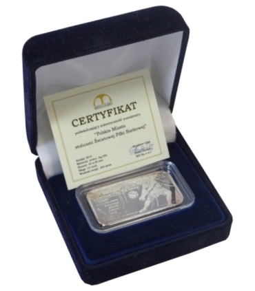 Numizmat Polskie miasta stolicami Światowej Piłki Siatkowej, Srebro Ag999 nakład 300 szt.