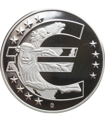 Medal okolicznościowy 10 lat waluty Euro, certyfikat
