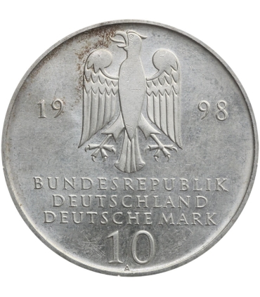 Niemcy 10 marek, 1998 300 rocznica - Franckesche Stiftungen, srebro Ag925
