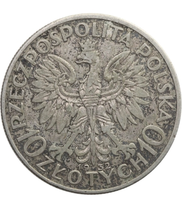 10 złotych Głowa kobiety 1932, stan 3