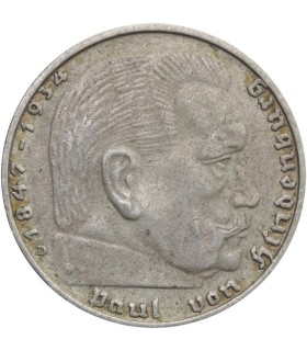 2 marki niemieckie Hindenburg 1938, srebro