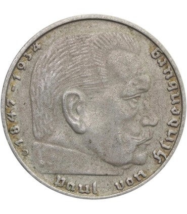 2 marki niemieckie Hindenburg 1938, srebro