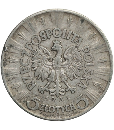 5 złotych Piłsudski 1934, stan 3