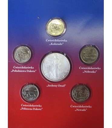 1 Dollar Liberty Orzeł 2010, 1 uncja srebro Ag 999 stan 1-